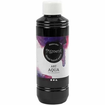 Υγρή ακουαρέλα, μαύρη, 250 ml/ 1 φιάλη.