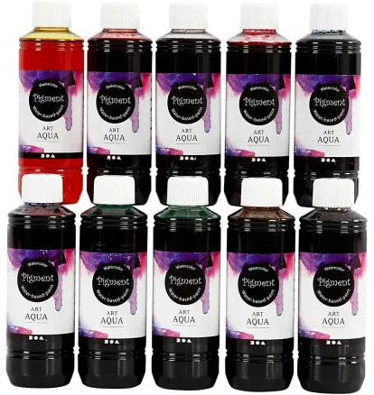 Υγρή νερομπογιά, ανάμεικτα χρώματα, 250 ml/10 τεμ.