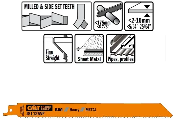 Λεπίδα Σέγας Αντιστρεφόμενης Κίνησης 225mm BIM Heavy