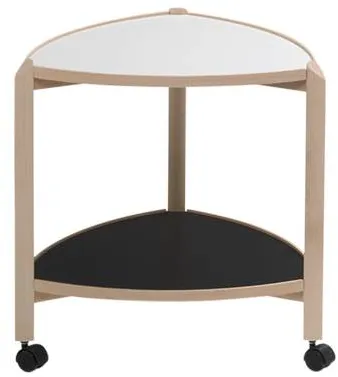 Thomsen Furniture Visit τροχήλατο τραπέζι - οξιά/μελαμίνη - φυσική οξιά - 55x50x50 εκ.