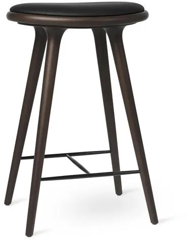 Mater High Stool Σκαμπό Μπαρ Σκούρο Βαμμένη Οξιά 69cm