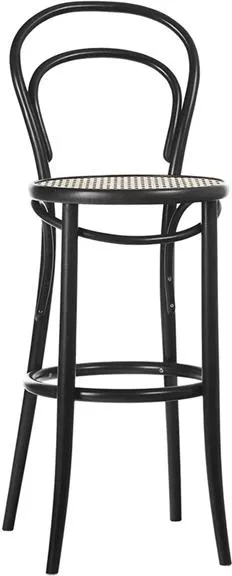 TON No 14 Σκαμπό Μπαρ 61 cm Rattan/Μαύρο