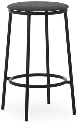 Normann Copenhagen Circa Σκαμπό Μπαρ H65 Επενδεδυμένο Μαύρο/MLF16 Μαύρο