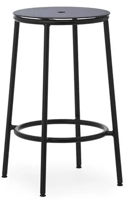 Normann Copenhagen Circa Σκαμπό Μπαρ H65 Μαύρο/Μαύρο Αλουμίνιο