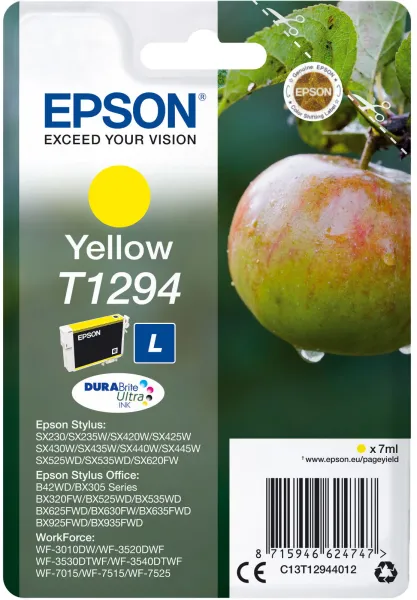 Epson T1294 C13T12944012 Κίτρινη κασέτα μελάνης, 545 σελίδες