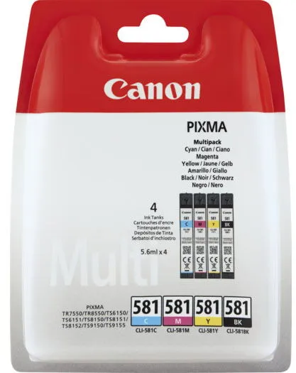 Canon CLI-581 Multi Pack φυσίγγια μελάνης πολλαπλών χρωμάτων