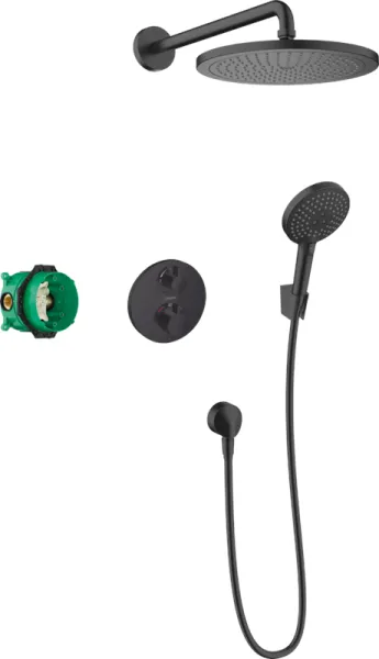 Σύστημα ντους Hansgrohe Croma 280 με Ecostat S, ματ μαύρο