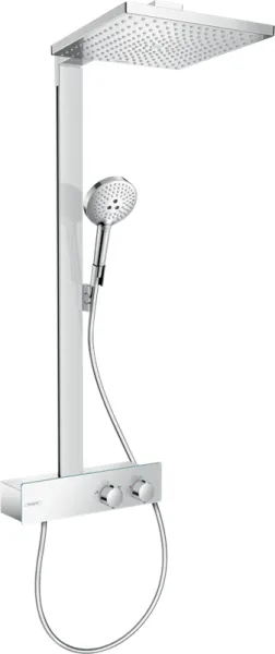 Hansgrohe Raindance E Showerpipe 300 σύστημα ντους με ShowerTablet 350, 1 τύπο ψεκασμού, χρώμιο
