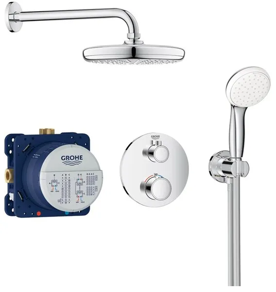 Grohe Grohtherm σετ ντους με Tempesta 210, χρώμιο