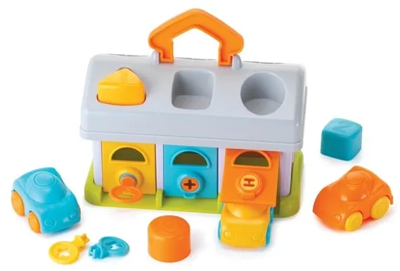 B-Kids Infantino Γκαράζ με 3 αυτοκίνητα και κλειδιά