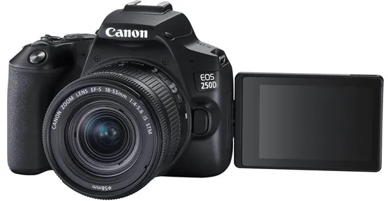 Canon EOS 250D 18-55mm III + 75-300mm III - Μαύρο