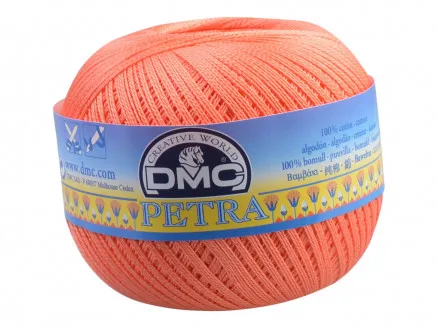 DMC Petra αρ. 8 Νήμα για βελονάκι Μονόχρωμο 5608 Κοραλλί