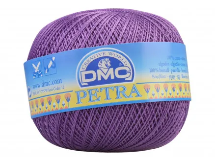 DMC Petra αρ. 8 Νήμα για βελονάκι Μονόχρωμο 53837 Μωβ