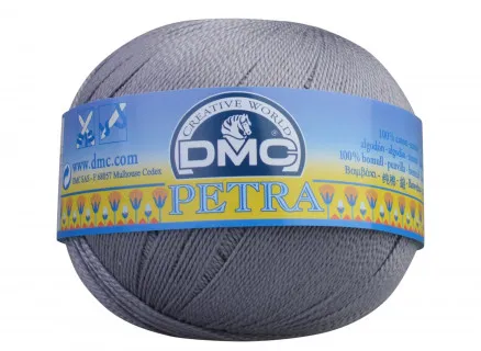 DMC Petra αρ. 8 Νήμα για Βελονάκι Μονόχρωμο 5414 Μεσαίο Γκρι