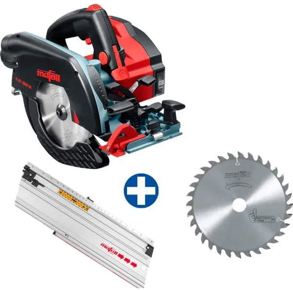 Mafell Δισκοπρίονο χειρός K 65 18M bl σε T-MAX με οδηγό κοπής και δίσκο
