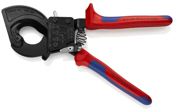 Knipex Κόφτης καλωδίων (Αρχή καστάνιας) μαύρος λακαρισμένος, με λαβή πολλαπλών συστατικών 250 mm