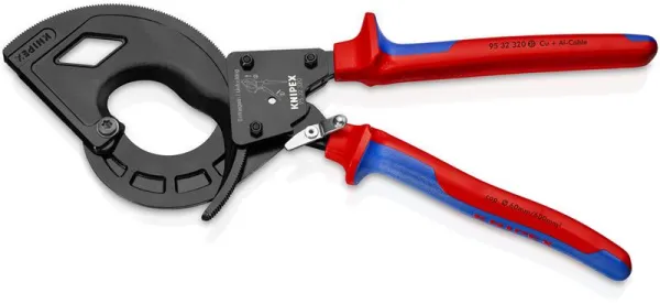 Knipex Κόφτης καλωδίων (Αρχή καστάνιας, 3 ταχυτήτων) μαύρος ατραμεντιρισμένος, με λαβές πολλαπλών συστατικών 320 mm