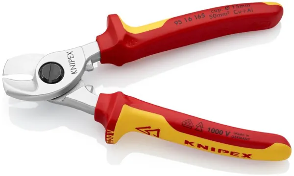 Knipex Κόφτης καλωδίων επιχρωμιωμένος, εγκεκριμένος από VDE 165 mm