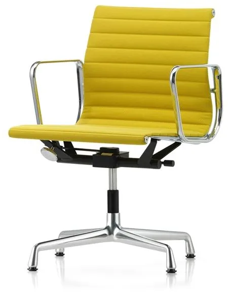 Vitra Aluminium EA 131 Καρέκλα Γραφείου με Περιστροφή και Μπράτσα Παστέλ Πράσινο/Canola