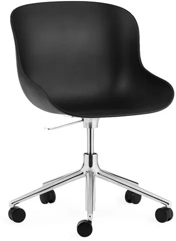 Normann Copenhagen Hyg Καρέκλα Γραφείου με Ρόδες Αλουμίνιο/Μαύρο