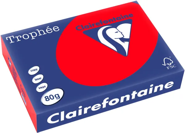 Q-connect Trophee χαρτί αντιγραφής A4 80g έντονο κόκκινο 500 φύλλα