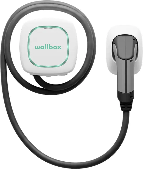 Wallbox Pulsar Plus σταθμός φόρτισης με Wi-Fi, 22 kW, 7 μέτρα, Type 2, λευκό