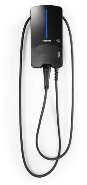Webasto Pure Σταθμός φόρτισης 11 kW Type 2 Black Edition με καλώδιο 7 μ. - Ενσωματωμένος διακόπτης διαρροής ρεύματος Type B