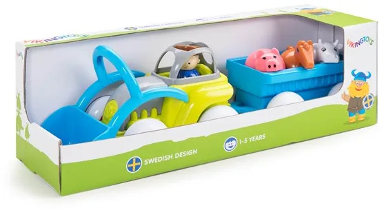 Viking Toys Τρακτέρ με ρυμουλκούμενο