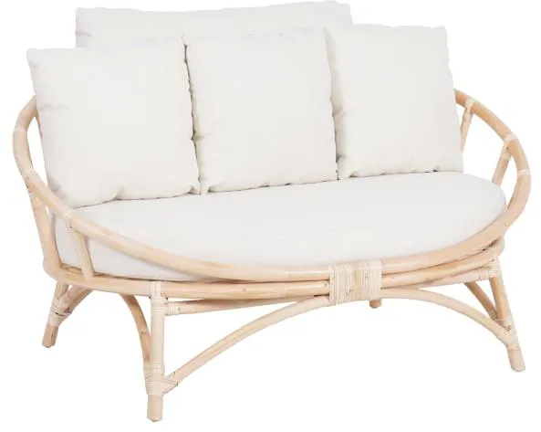 Muscat 2 ατόμων καναπές σαλονιού λευκός 127x102x70cm
