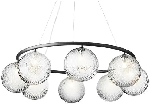 Nuura Miira 8 Circular Πολυέλαιος Rock Grey/Optic Clear