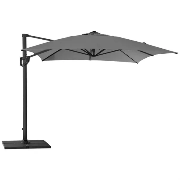 Cane-Line Hyde Luxe ομπρέλα με βάση - 3x4 μ. - Αλουμίνιο με κάλυμμα ανθρακί