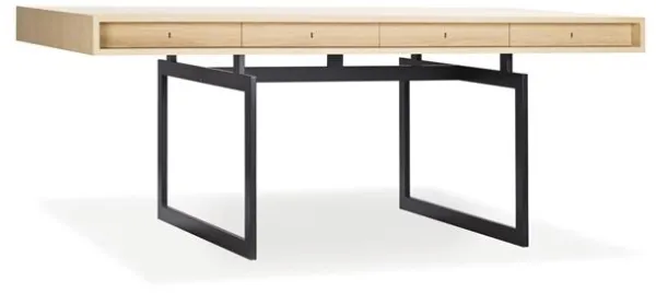 Karakter Office Desk Λευκή Βαμμένη Δρυς/Γκρι