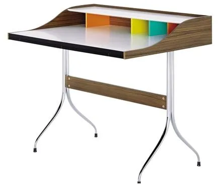 Vitra Home Γραφείο Καρυδιά/Χρώμιο