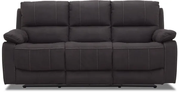 HAGA Texas καναπές recliner 3 ατόμων - γκρι ύφασμα