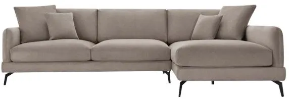Furnhouse Maggie δεξιάς κατεύθυνσης ύφασμα ανοιχτό καφέ 293x165x98cm