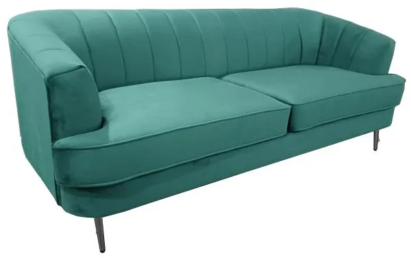 Homeville Andria 3 ατόμων βελούδο πράσινο 200x89x79cm