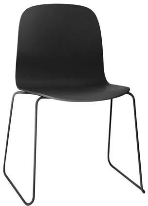 Muuto Visu Καρέκλα Τραπεζαρίας με Βάση Sled Μαύρη