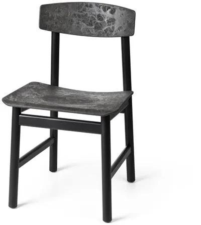 Mater Conscious BM3162 Καρέκλα Τραπεζαρίας Μαύρη Οξιά/Καφέ Μαύρο