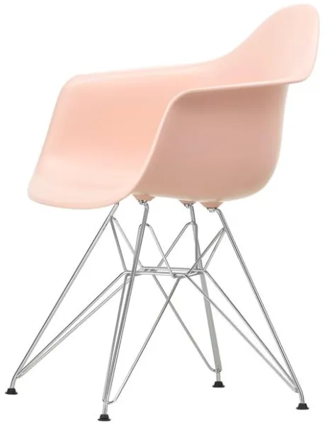Vitra Eames Plastic DAR Καρέκλα Τραπεζαρίας RE Pale Rose/Χρώμιο