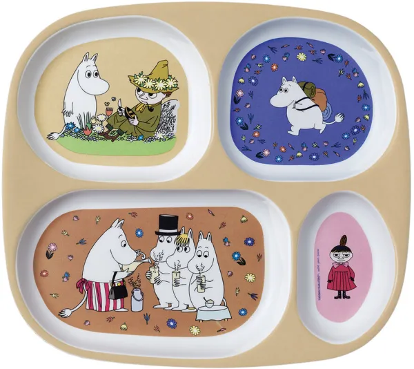 Πιάτο Mumin 4 τμημάτων