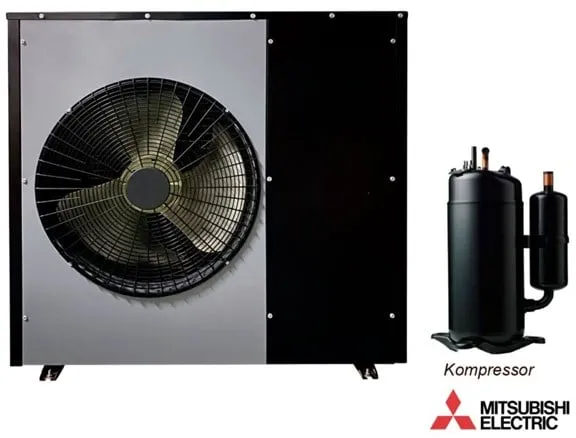 Andersen Electric Nordic One αντλία θερμότητας αέρα/νερού με WiFi, 7kW, Μαύρο