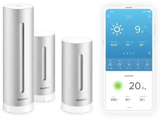 Netatmo Έξυπνος Μετεωρολογικός Σταθμός + Πρόσθετη Εσωτερική Μονάδα