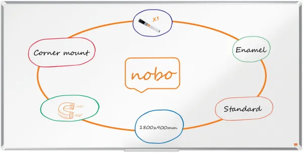 Nobo Premium Plus σμάλτο πίνακας whiteboard 180x90cm λευκό